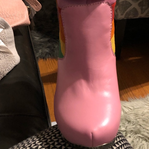 Lola Ramona ~ knee high rainbow boots~ excellent condition~woman 40 or USA 9-9.5 - Picture 8 of 16